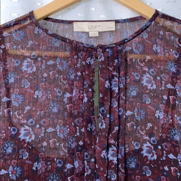 🌟Host Pick✨Loft-Floral Pleated Flounce Dress - Picture 2 of 7